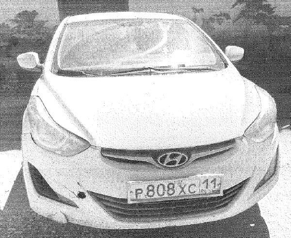 (33-16-26) Легковой автомобиль ХЕНДЭ ЭЛАНТРА, 2015 гв., Р808ХС11, VIN: KMHDH41CBFU465520, номер двигателя FU198217, цвет белый.